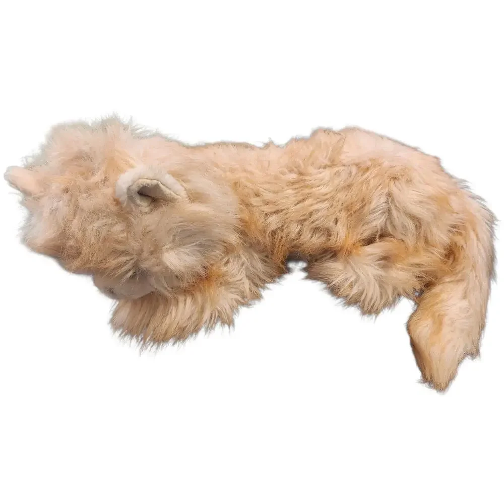 Vintage Dakin Tan Fluffy Cat‎ Plush Longhair Kitten Stuffed Animal Blue Eyes